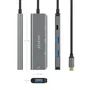 Aisens Hub USB 3.2 Gen 1 con 1 puerto USB-C y 3 puertos USB-A, Gris Aluminio