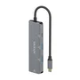 Aisens Hub USB 3.2 Gen 1 con 1 puerto USB-C y 3 puertos USB-A, Gris Aluminio