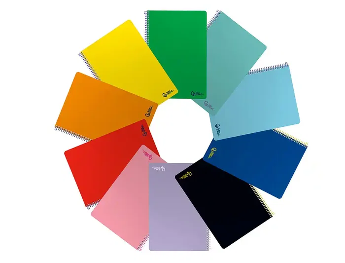 Liderpapel Cuaderno Espiral A4 Smart Tapa Blanda 80 Hojas Cuadriculado 3 mm con Margen Colores Surtidos