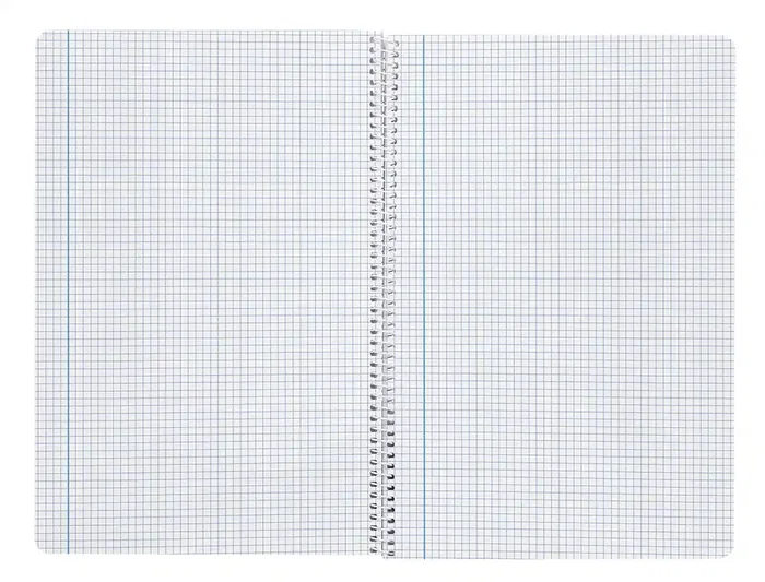 Liderpapel Cuaderno Espiral A4 Smart Tapa Blanda 80 Hojas Cuadriculado 3 mm con Margen Colores Surtidos