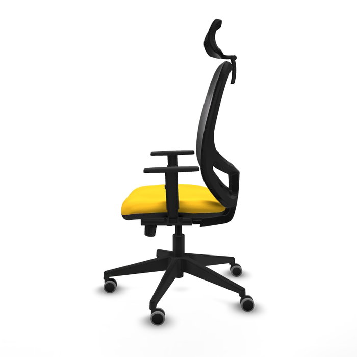 PIQUERAS Y CRESPO Silla de oficina Cilanco, mecanismo Sincro, Amarillo/Negro PIQUERAS Y CRESPO Silla de oficina Cilanco, mecanismo Sincro, Amarillo/Negro