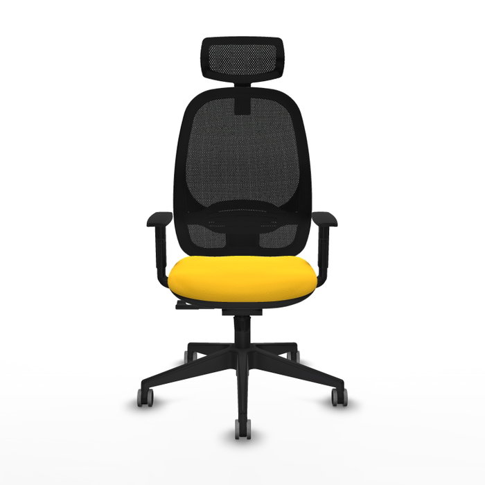 PIQUERAS Y CRESPO Silla de oficina Cilanco, mecanismo Sincro, Amarillo/Negro PIQUERAS Y CRESPO Silla de oficina Cilanco, mecanismo Sincro, Amarillo/Negro