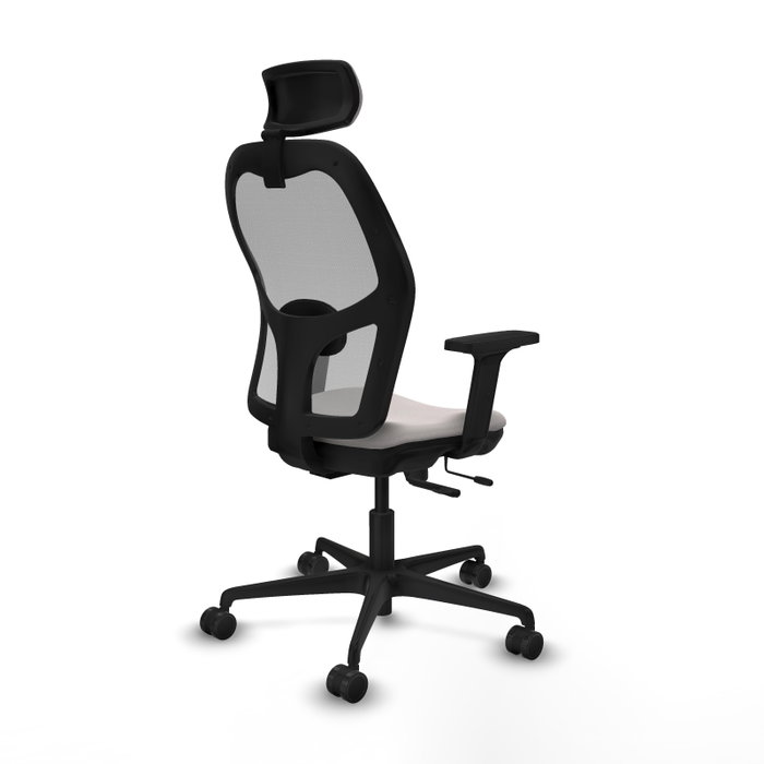 PIQUERAS Y CRESPO Silla de oficina Jorquera con mecanismo Sincro/Traslack Blanco y Gris PIQUERAS Y CRESPO Silla de oficina Jorquera con mecanismo Sincro/Traslack Blanco y Gris