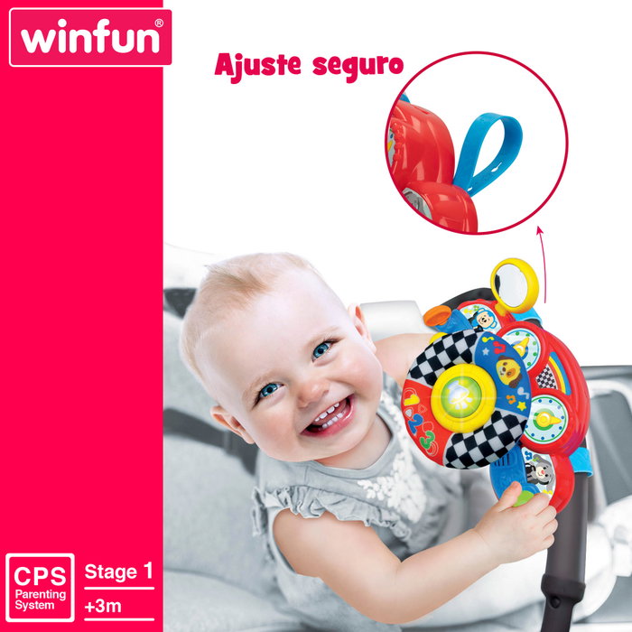Winfun Volante para carro bebé 2 en 1 con luz y sonido