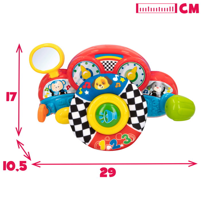 Winfun Volante para carro bebé 2 en 1 con luz y sonido