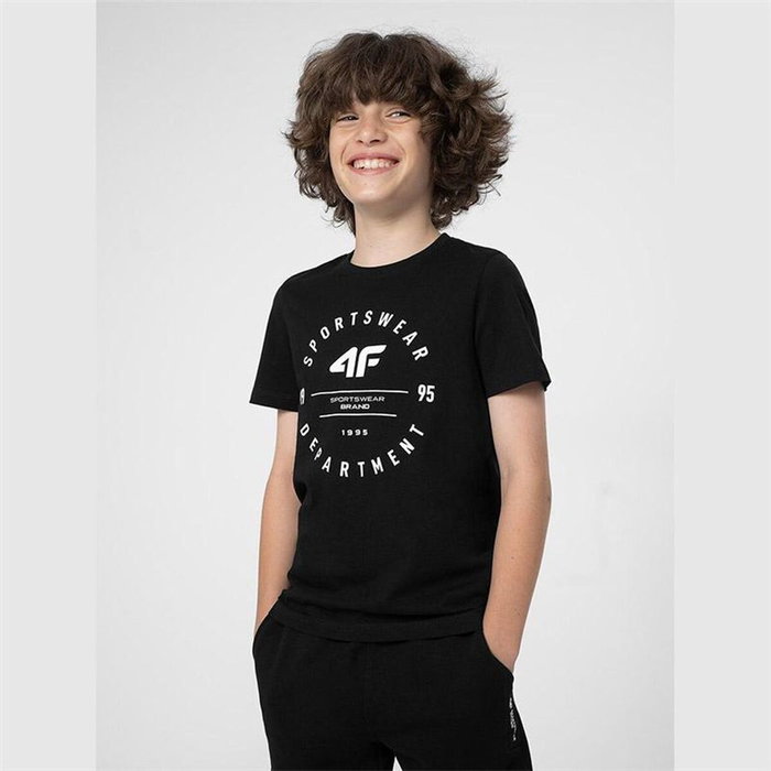 Camiseta de Manga Corta Infantil 4F M294 Negro