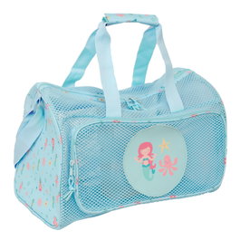 SAFTA Bolsa playa anti arena Sirena - Bolsa toalla de playa impermeable, 47x26x27 cm, bandolera ajustable y bolsillo con cremallera