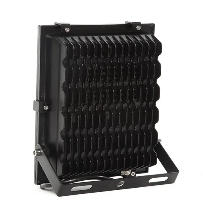 Proyector LED Exterior 50W 5616Lm IP65 50.000 Horas, Color Negro, 3000K, Aluminio, UGR<19, CRI>80, Para Muros, Jardín, Terrazas