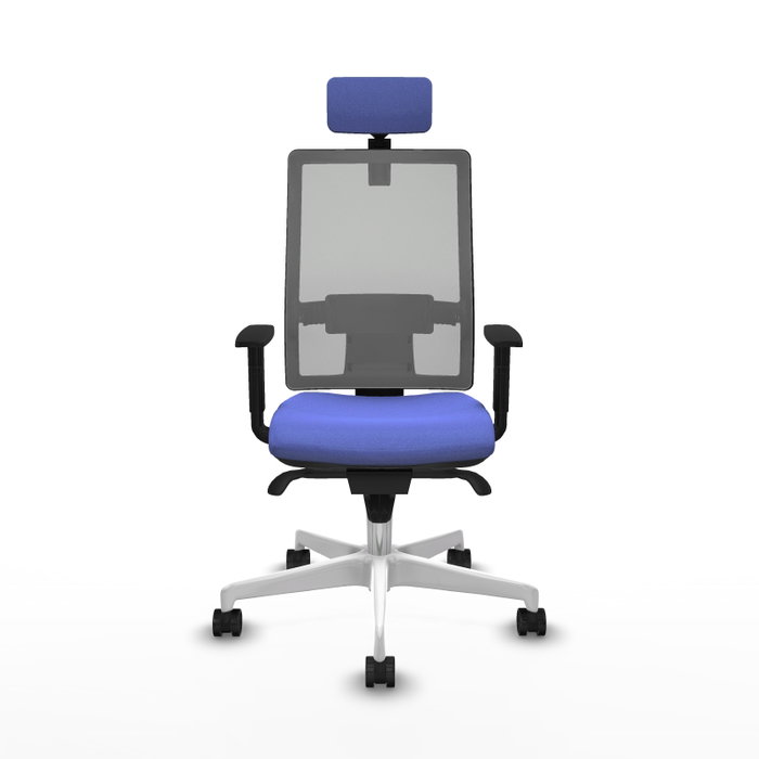 PIQUERAS Y CRESPO Silla de oficina Horna con mecanismo Sincro, Azul claro y Gris PIQUERAS Y CRESPO Silla de oficina Horna con mecanismo Sincro, Azul claro y Gris