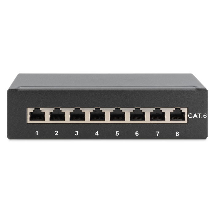 Digitus Patch Panel 1HE 8-Port Cat6 Apantallado Negro