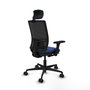 PIQUERAS Y CRESPO Silla de oficina Yunquera con mecanismo Sincro/Traslack, Azul marino y Negro
