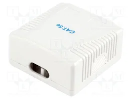 GEMBIRD Enchufe de pared RJ45 x2 Cat 5e Blanco