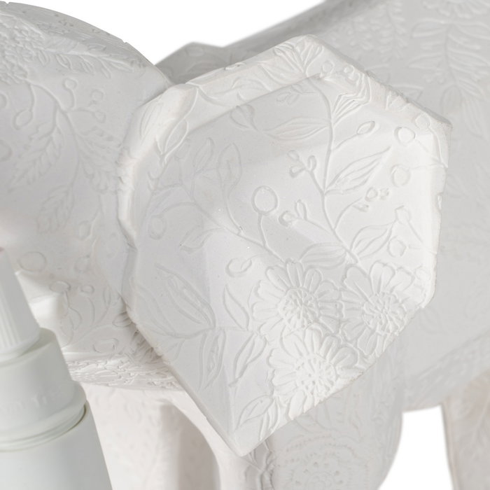 Lámpara Mesa Elefante Blanco Poliresina 27 X 13 X 24,50 cm