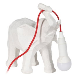 Ixia Lámpara de Mesa Elefante Blanco Poliresina