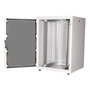 ROLINE 26.21.0033 Bastidor de red 22U 19", estructura de acero, puertas de vidrio y trasera extraíble, color gris, dimensiones 800x800x1125 mm (BxTxH)