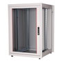 ROLINE 26.21.0033 Bastidor de red 22U 19", estructura de acero, puertas de vidrio y trasera extraíble, color gris, dimensiones 800x800x1125 mm (BxTxH)
