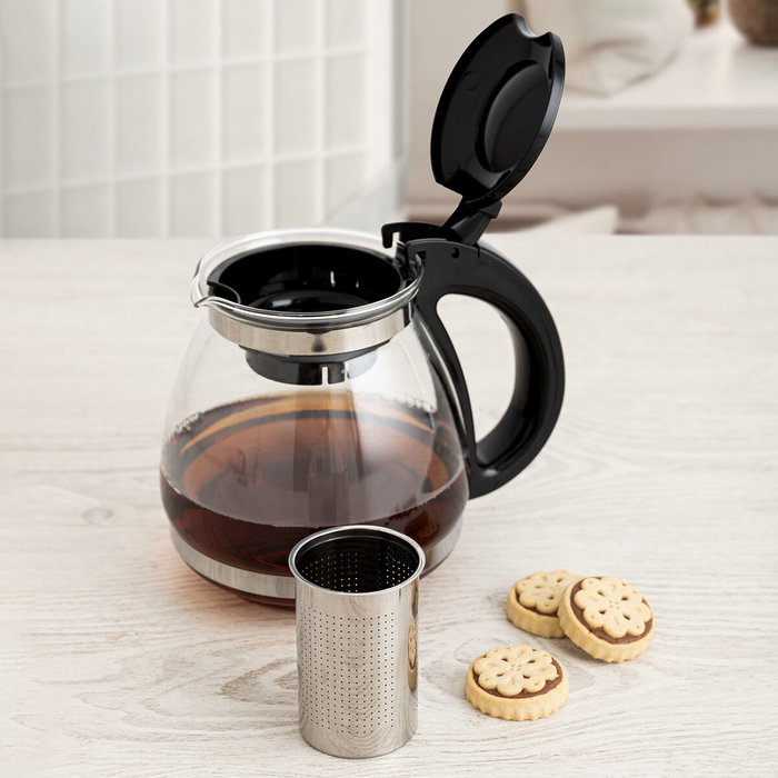 Quid Tetera Vidrio Filtro Inox Serenia 1,5 L