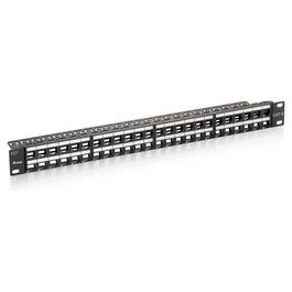 EQUIP Patchpanel 48 Puertos Cat6 19" UTP 1HE Keystone Montaje en Rack