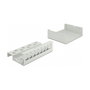 DeLOCK Panel de conexiones Keystone de 8 puertos gris de metal