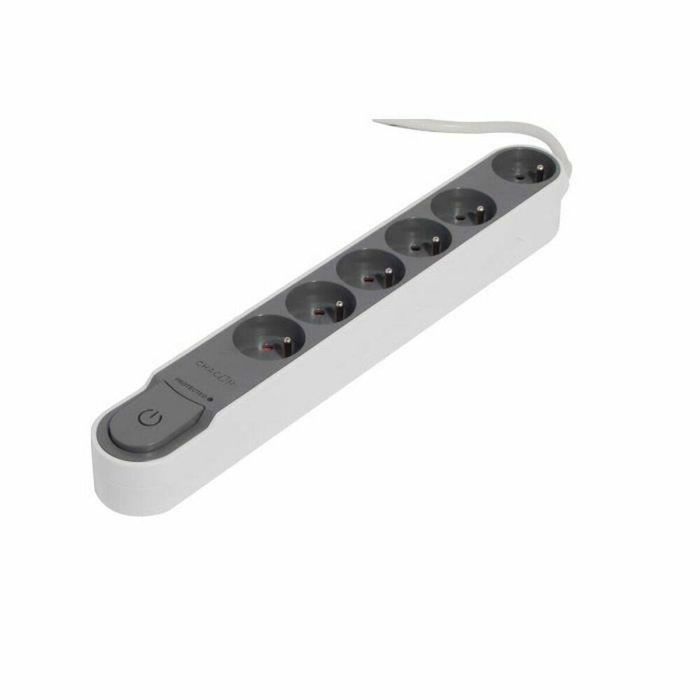 Chacon Bloque Supresor de Sobretensiones con Interruptor - 6 Enchufes, 16A, Gris Chacon Bloque Supresor de Sobretensiones con Interruptor - 6 Enchufes, 16A, Gris