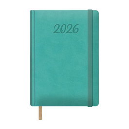 Dohe Samba Agenda Anual 2026 Verde Menta con Tapa de Polipiel y Cierre de Goma