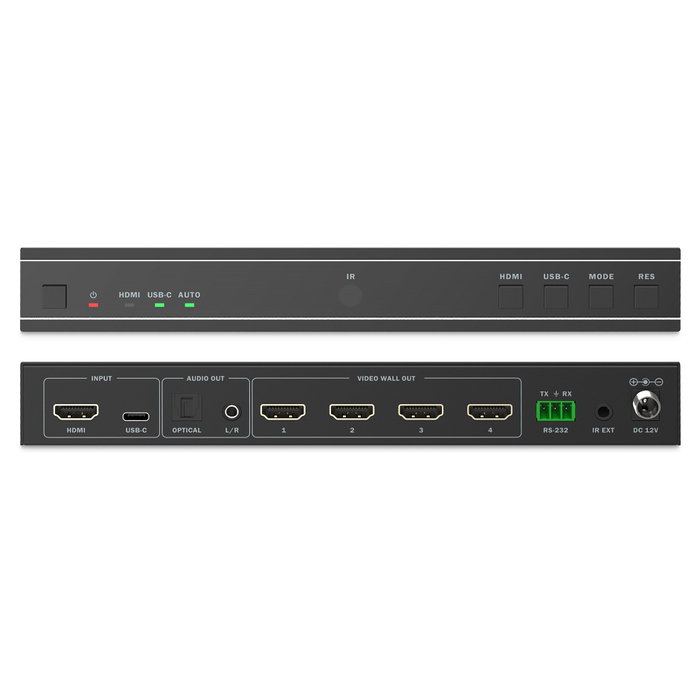 Digitus Controlador de Videowall HDMI para 4 Pantallas, 4K/30Hz, Resolucion 3840 x 2160 Pixeles, Version HDMI 2.0, Conector RS-232, USB Digitus Controlador de Videowall HDMI para 4 Pantallas, 4K/30Hz, Resolucion 3840 x 2160 Pixeles, Version HDMI 2.0, Conector RS-232, USB