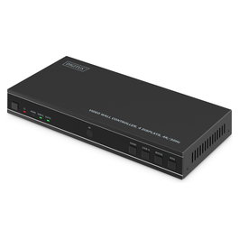 Digitus Controlador de Videowall HDMI para 4 Pantallas, 4K/30Hz, Resolucion 3840 x 2160 Pixeles, Version HDMI 2.0, Conector RS-232, USB