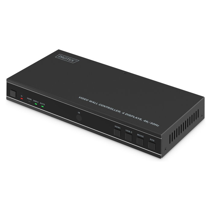 Digitus Controlador de Videowall HDMI para 4 Pantallas, 4K/30Hz, Resolucion 3840 x 2160 Pixeles, Version HDMI 2.0, Conector RS-232, USB Digitus Controlador de Videowall HDMI para 4 Pantallas, 4K/30Hz, Resolucion 3840 x 2160 Pixeles, Version HDMI 2.0, Conector RS-232, USB