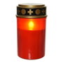 Lumineo Vela para difuntos con luz LED roja