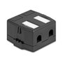 DeLOCK 85842 Keystone Leergehäuse 2 Port con base magnética, negro