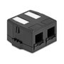 DeLOCK 85842 Keystone Leergehäuse 2 Port con base magnética, negro