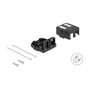 DeLOCK 85842 Keystone Leergehäuse 2 Port con base magnética, negro
