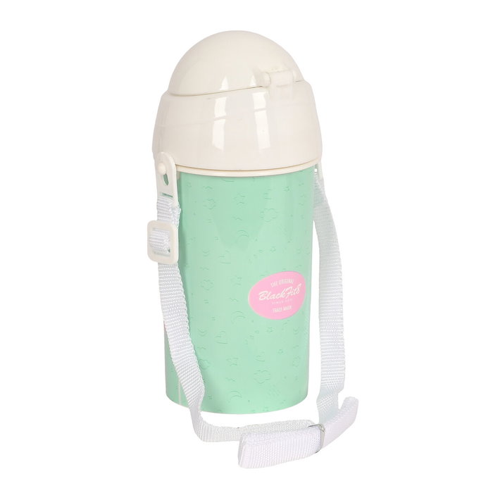 Safta Botella Blackfit8 Moon con apertura automática y pajita de 500 ml