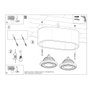 Lámpara de Techo Basic-1 SOL-SL.0882, Cilíndrica y Decorativa para Hogar Moderno o Tradicional