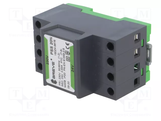 BREVE TUFVASSONS PSS20N Transformador de red 230VAC a 24V 20VA