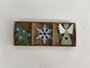 DKD Home Decor Decoración Colgante Navidad Moderna Azul Verde Blanco 8 x 1.5 x 21 cm Set de 3