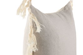 DKD Home Decor Cojin Boho 2c25 Natural Blanco Algodon 45 x 45 cm (2 Unidades)