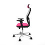 PIQUERAS Y CRESPO Silla de oficina Jorquera Rosa y Blanco