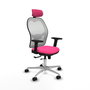 PIQUERAS Y CRESPO Silla de oficina Jorquera Rosa y Blanco
