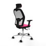PIQUERAS Y CRESPO Silla de oficina Jorquera Rosa y Blanco