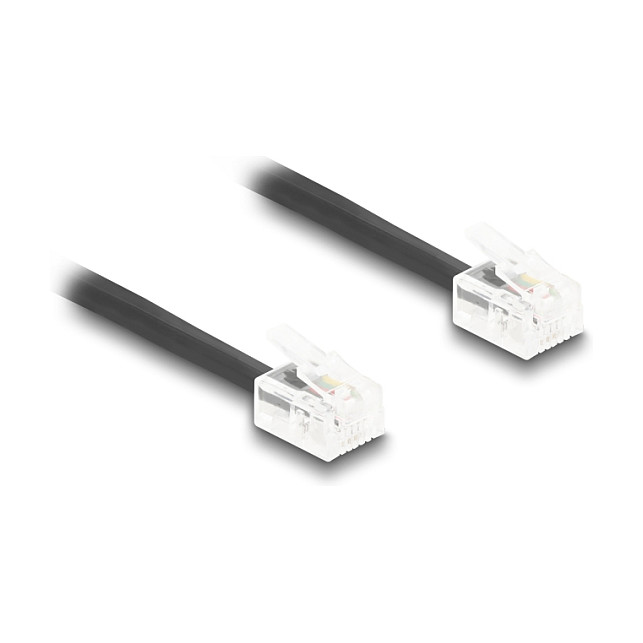 DeLOCK 90202 Cable telefónico en espiral RJ11 a RJ11 de 2 m, negro DeLOCK 90202 Cable telefónico en espiral RJ11 a RJ11 de 2 m, negro