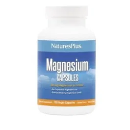 Natures Plus Kalmassure Complemento Alimenticio de Magnesio Citrato 400 mg, 120 Cápsulas, Apto para Veganos