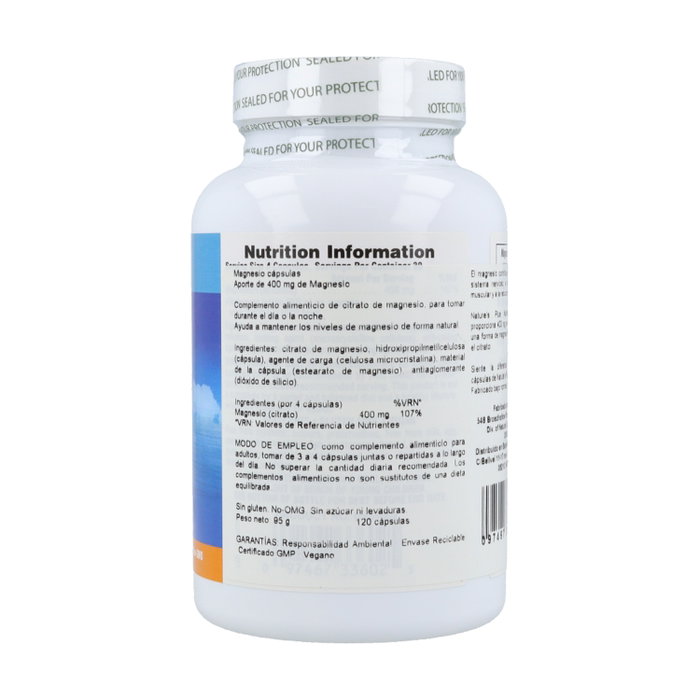 Natures Plus Magnesio Citrato 400mg 120 cápsulas