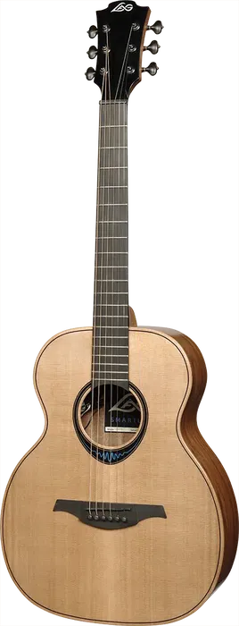 LAG Guitarra Acústica Travel A/E Blue Wave 2 Blue Wave Natural Cedro Macizo Palisandro