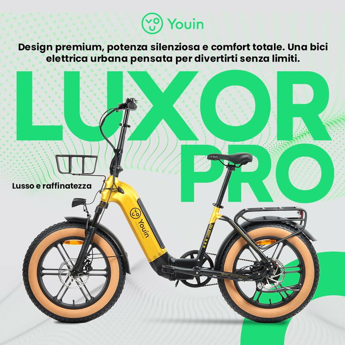 Bicicleta Eléctrica Youin BK1750 LUXOR II PRO A/N Amarillo 250 W