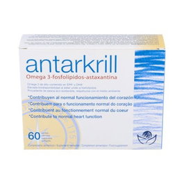 BIOSERUM Antarkrill 60 Perlas, Complemento Alimenticio con Ácidos Grasos Omega 3, 3 Perlas al Día