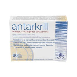 Bioserum Antarkrill Omega 3 Aceite de Krill del Antártico 60 Perlas. Aporta EPA y DHA. Complemento Alimenticio.