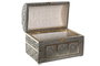 DKD Home Decor Joyero de Aluminio y Yute 25x15,5x18 Champán