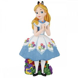 Enesco Figura Decorativa Disney Alicia en el País de las Maravillas Floreada de Resina Pintada a Mano 20 cm