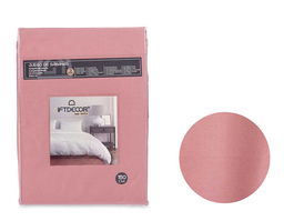 Giftdecor Set 3 Sabanas 150 cm Rosa Encimera 220x245 cm Almohada 45x170 cm Bajera 150x200 cm (Set de 12)